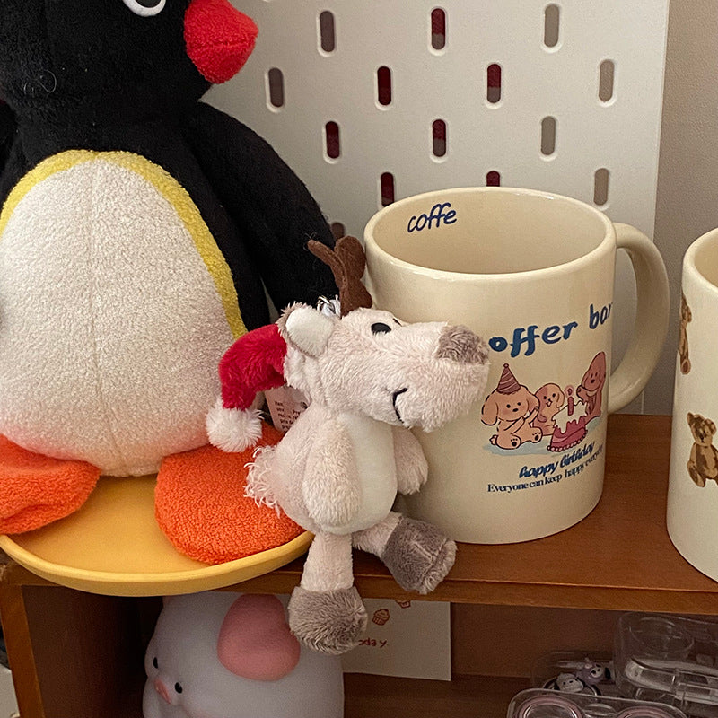 Wholesale Red Hat Christmas Elk Plush Toy Keychain